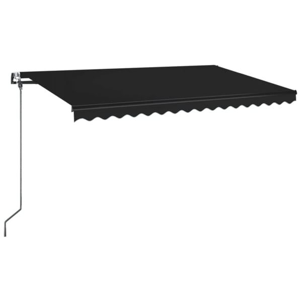vidaXL Automatisk markise med vindsensor og LED 450x350 cm antrasitt