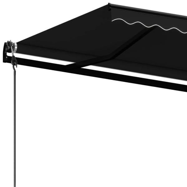 vidaXL Automatisk uttrekkbar markise 500x350 cm antrasitt
