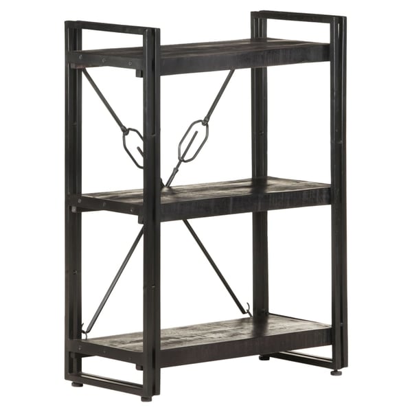 vidaXL bogreol m. 3 hylder 60x30x80 cm massivt mangotræ sort
