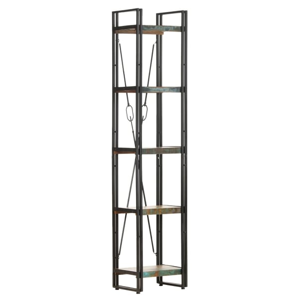 vidaXL Bokhylle 5 etasjer 40x30x180 cm gjenvunnet heltre