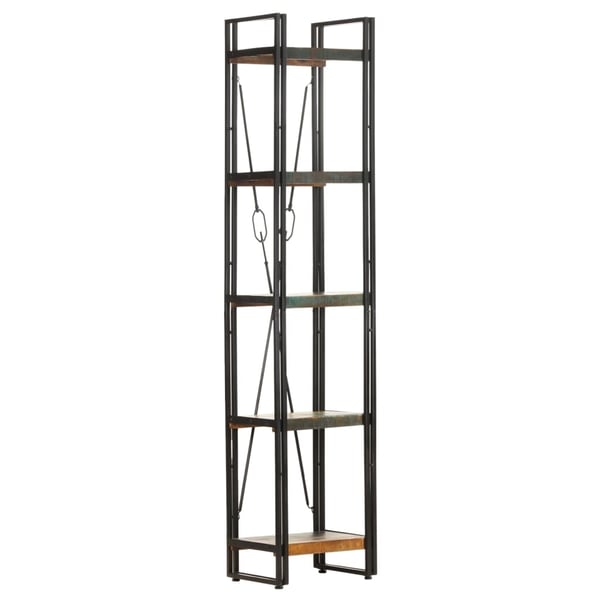 vidaXL Bokhylle 5 etasjer 40x30x180 cm gjenvunnet heltre