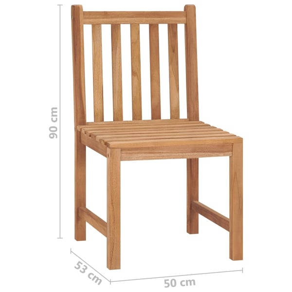 vidaXL Hagestoler 6 stk heltre teak