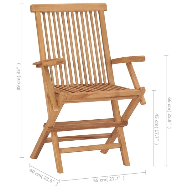 vidaXL Trädgårdsstolar 8 st massiv teak