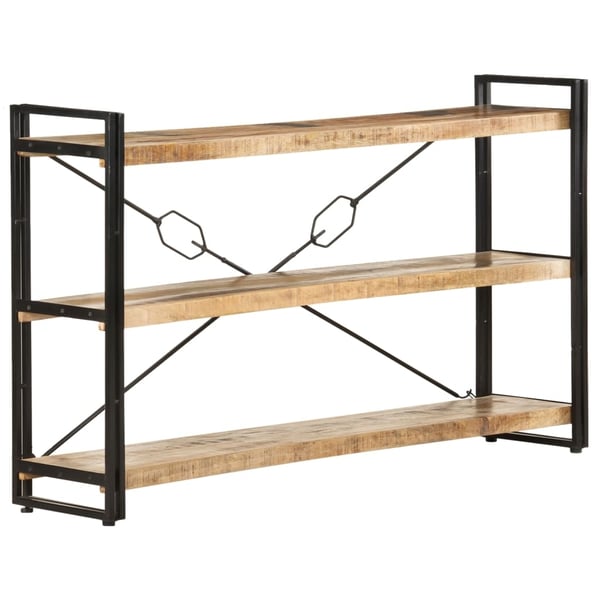 vidaXL Bokhylle 3 etasjer 140x30x80 cm heltre mango
