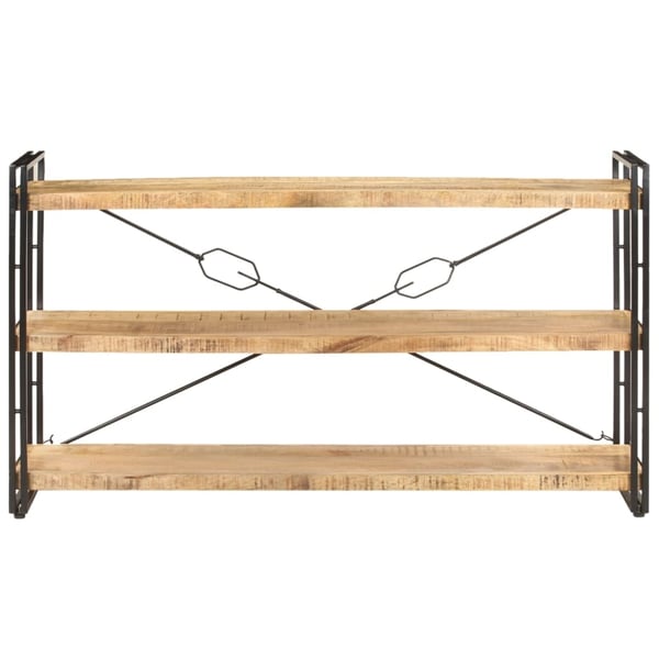 vidaXL Bokhylle 3 etasjer 140x30x80 cm heltre mango