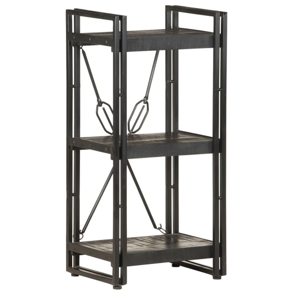 vidaXL bogreol m. 3 hylder 40x30x80 cm massivt mangotræ sort