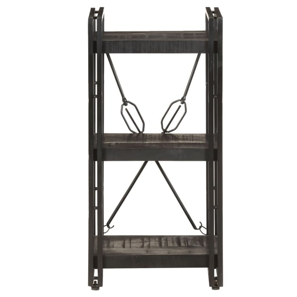vidaXL bogreol m. 3 hylder 40x30x80 cm massivt mangotræ sort