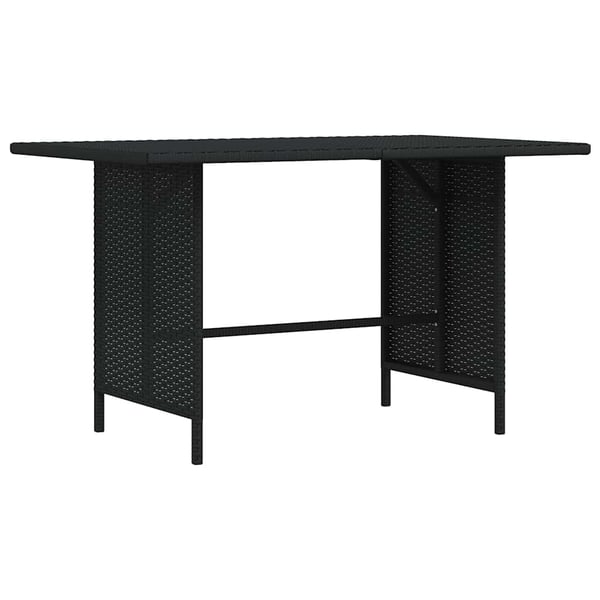 vidaXL havebord 110x70x65 cm polyrattan sort