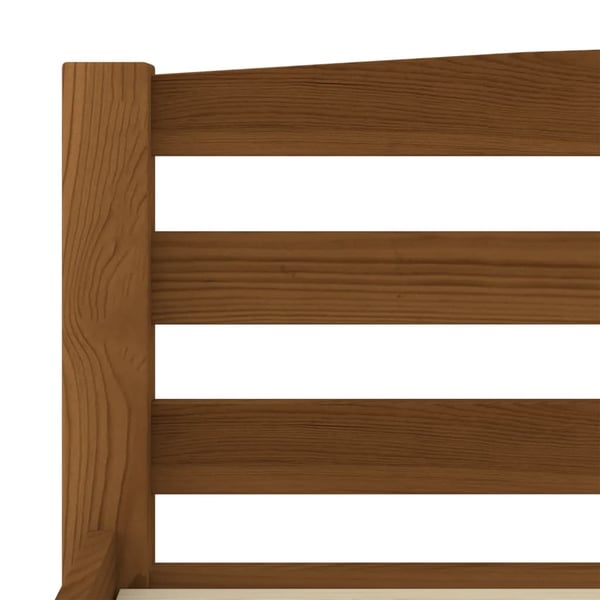 vidaXL Sengeramme honningbrun heltre furu 160x200 cm