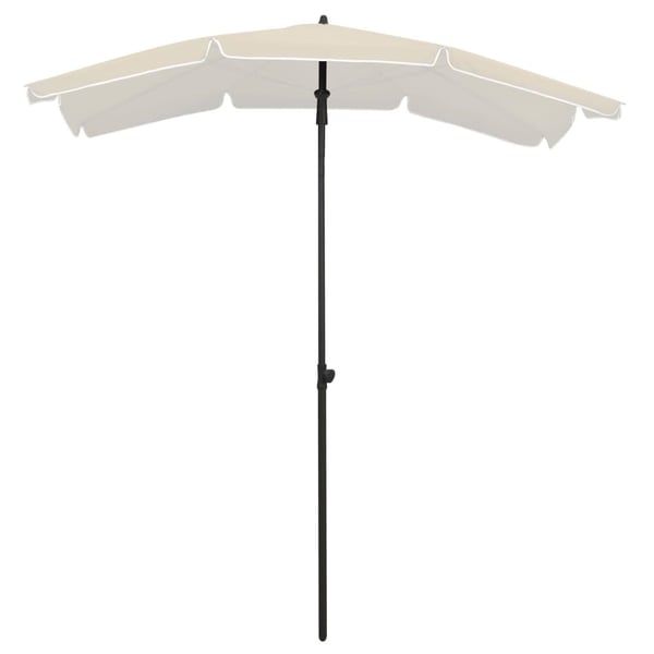 vidaXL parasol med stang 200x130 cm sandfarvet