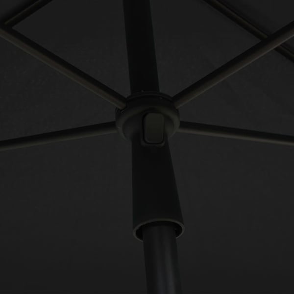 vidaXL parasol med stang 210x140 cm antracitgrå