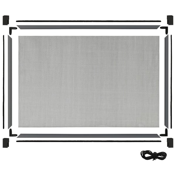 vidaXL Utvidbar insektskjerm for vindu antrasitt (75-143)x50 cm
