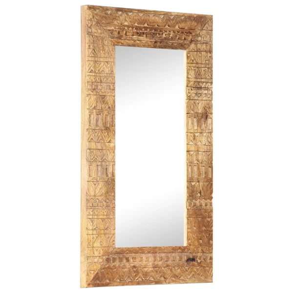 vidaXL Käsinveistetty peili 80x50x2,5 cm täysi mangopuu