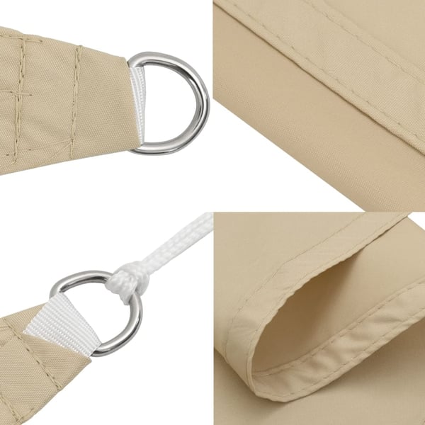 vidaXL Solseil oxfordstoff trekantet 4x4x5,8 m beige
