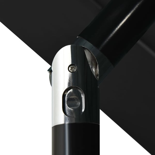 vidaXL parasol med aluminiumsstang 3,5 m 3 niveauer sort