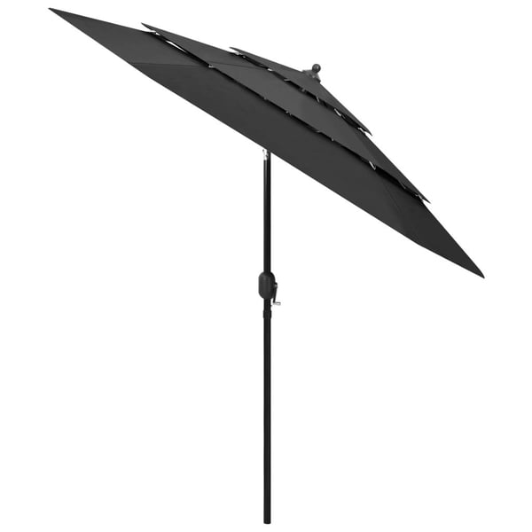 vidaXL parasol 2,5 m aluminiumsstang 3 niveauer antracitgrå