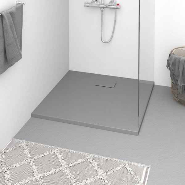 vidaXL brusekar 90x80 cm SMC grå