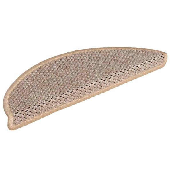 vidaXL selvklæbende trappemåtter 15stk. 56x17x3cm sisal-look lys beige
