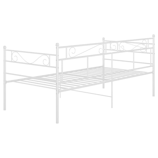 vidaXL Ramme til sovesofa hvit metall 90x200 cm