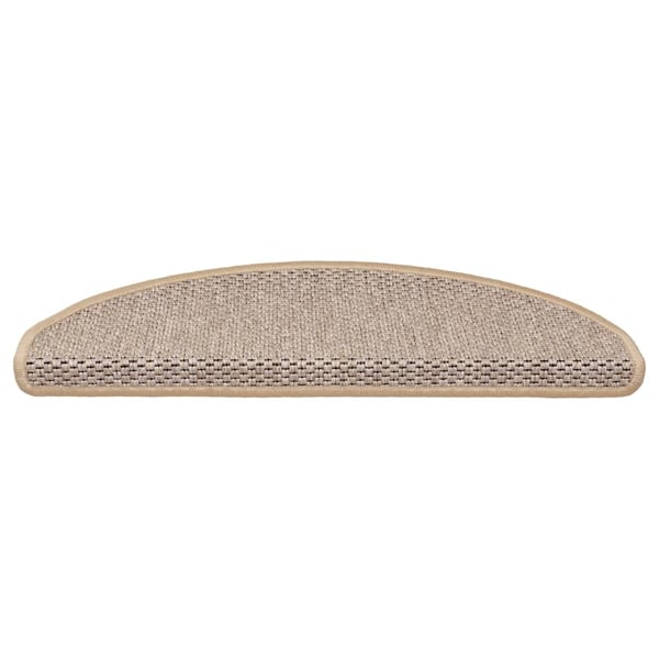 vidaXL Selvklebende trappematter sisal 15 stk 65x21x4 cm lys beige