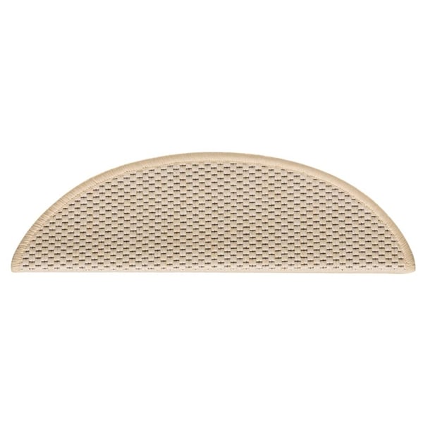 vidaXL selvklæbende trappemåtter 15 stk. 56x17x3 cm sisal-look creme