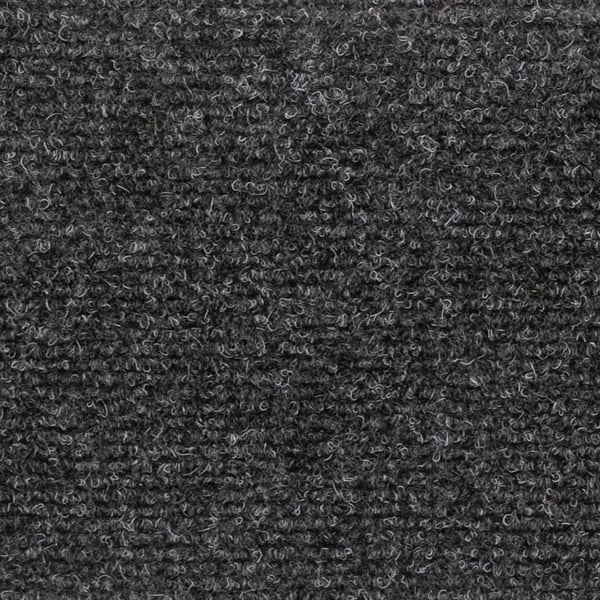 vidaXL Trappematter selvklebende 10 stk 56x17x3 cm antrasitt halvrund