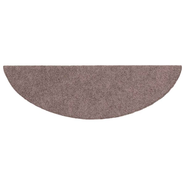 vidaXL Trappematter selvklebende 10 stk 56x17x3 cm lysebrun halvrund
