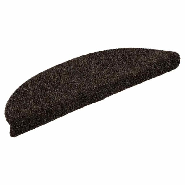 vidaXL Trappematter selvklebende 10 stk 56x17x3 cm brune halvrund