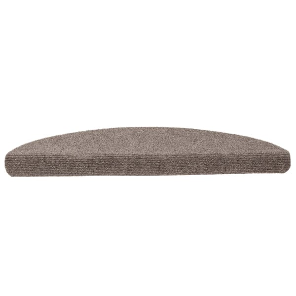 vidaXL Trappematter selvklebende 10 stk 56x17x3 cm beige halvrund