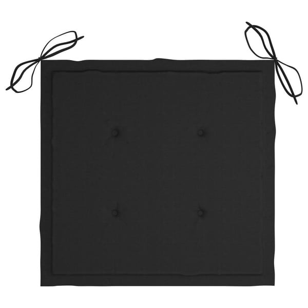 vidaXL foldbare havestole 4 stk. med hynder massivt teaktræ