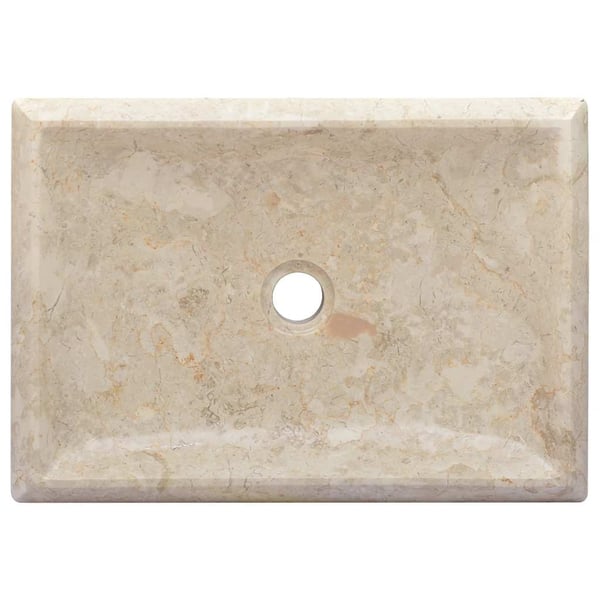 vidaXL Vask 50x35x10 cm marmor kremhvit