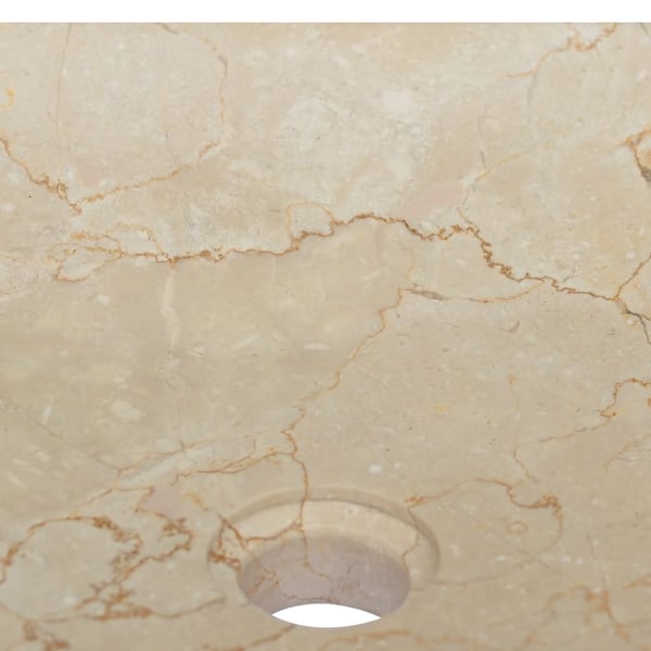 vidaXL Vask 40x40x10 cm marmor kremhvit