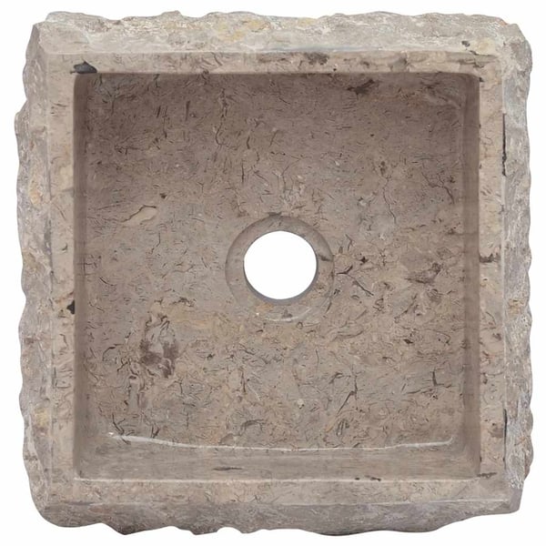 vidaXL Vask 30x30x13 cm marmor grå