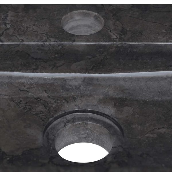 vidaXL Vask 38x24x6,5 cm marmor svart