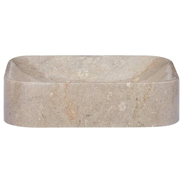 vidaXL Vask 40x40x10 cm marmor grå
