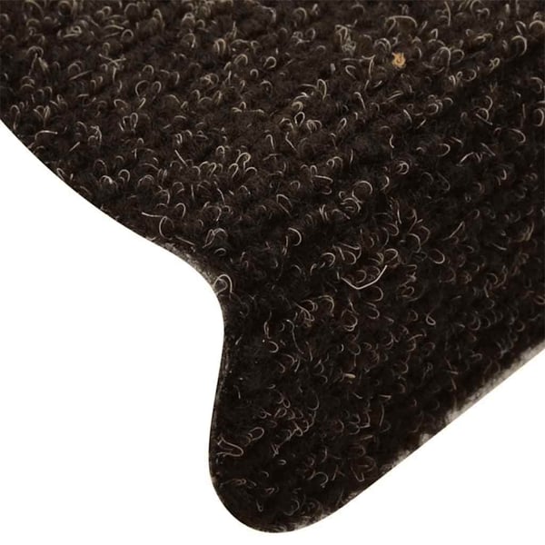 vidaXL Selvklebende trappematter 5 stk mørkebrun 65x21x4cm nålestempel