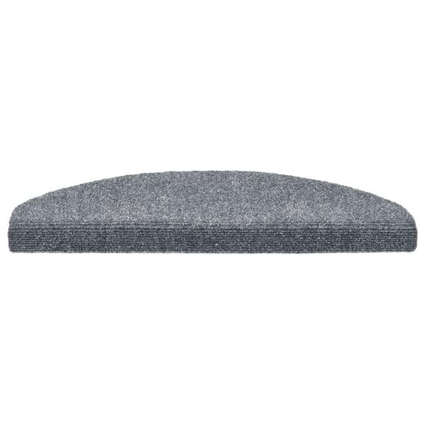 vidaXL Trappematter selvklebende 5 stk 65x21x4 cm lysegrå halvrund store