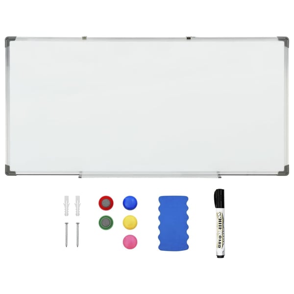 vidaXL Magnetisk tavle hvit 110x60 cm stål