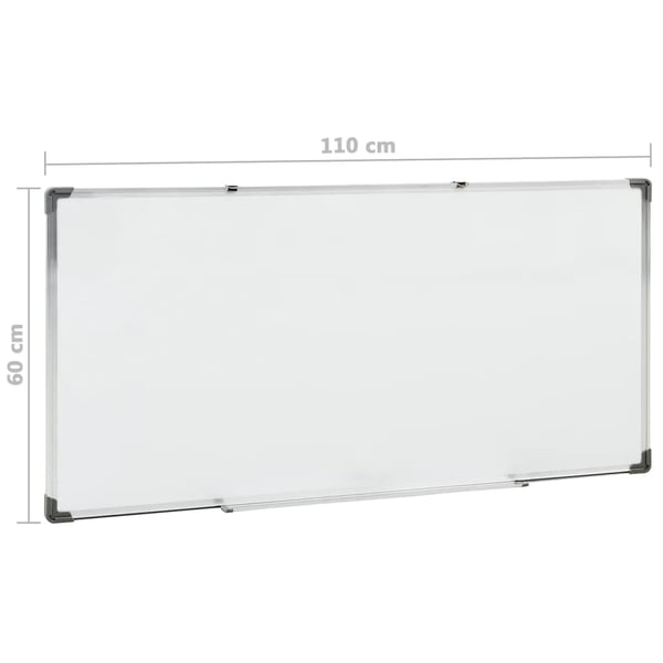 vidaXL Magnetisk tavle hvit 110x60 cm stål