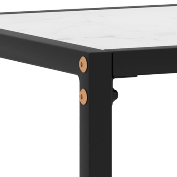 vidaXL konsolbord 80x35x75 cm hærdet glas hvid