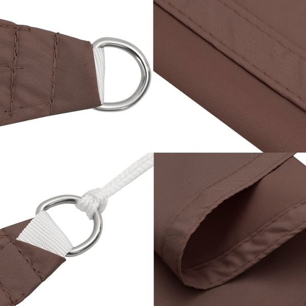 vidaXL Solseil oxfordstoff trekantet 3,6x3,6x3,6 m brun