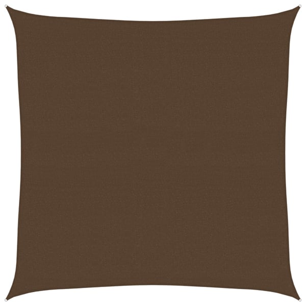 vidaXL solsejl 7x7 m 160 g/m² HDPE brun