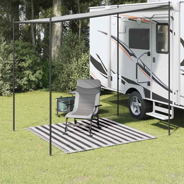 vidaXL Tältmatta 200x200 cm antracit och vit