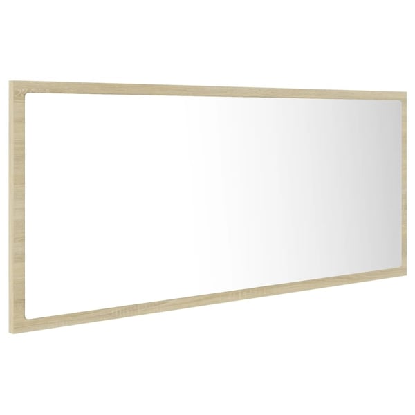 vidaXL LED-badespeil sonoma eik 100x8,5x37 cm akryl