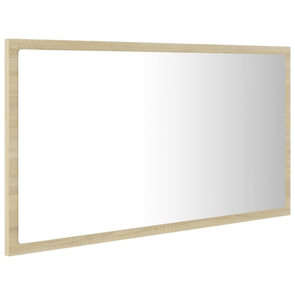 vidaXL LED-badespeil sonoma eik 80x8,5x37 cm akryl
