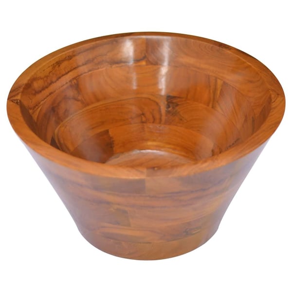vidaXL Vask heltre teak Φ40x20 cm