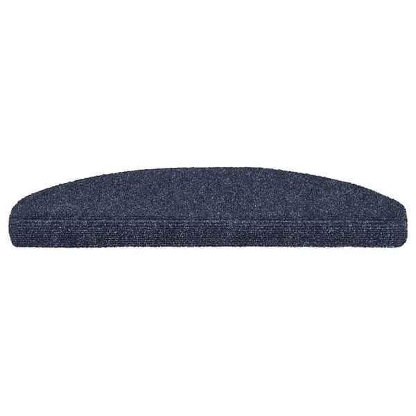 vidaXL Trappematter selvklebende 10 stk 65x21x4 cm blå halvrund store