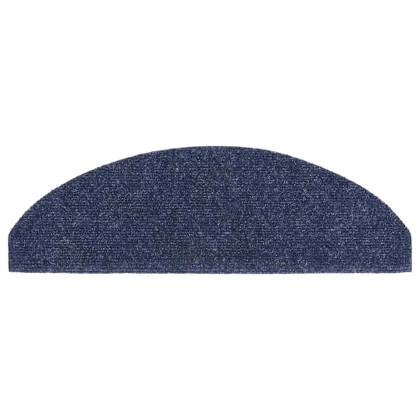 vidaXL Trappematter selvklebende 10 stk 65x21x4 cm blå halvrund store