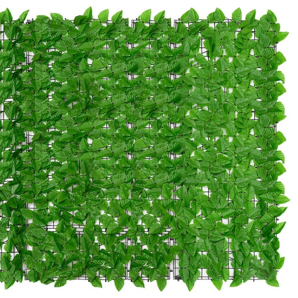 vidaXL Balkongskjerm med grønne blader 400x150 cm