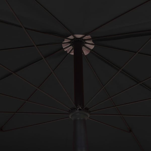 vidaXL parasol med stang 200x130 cm sort